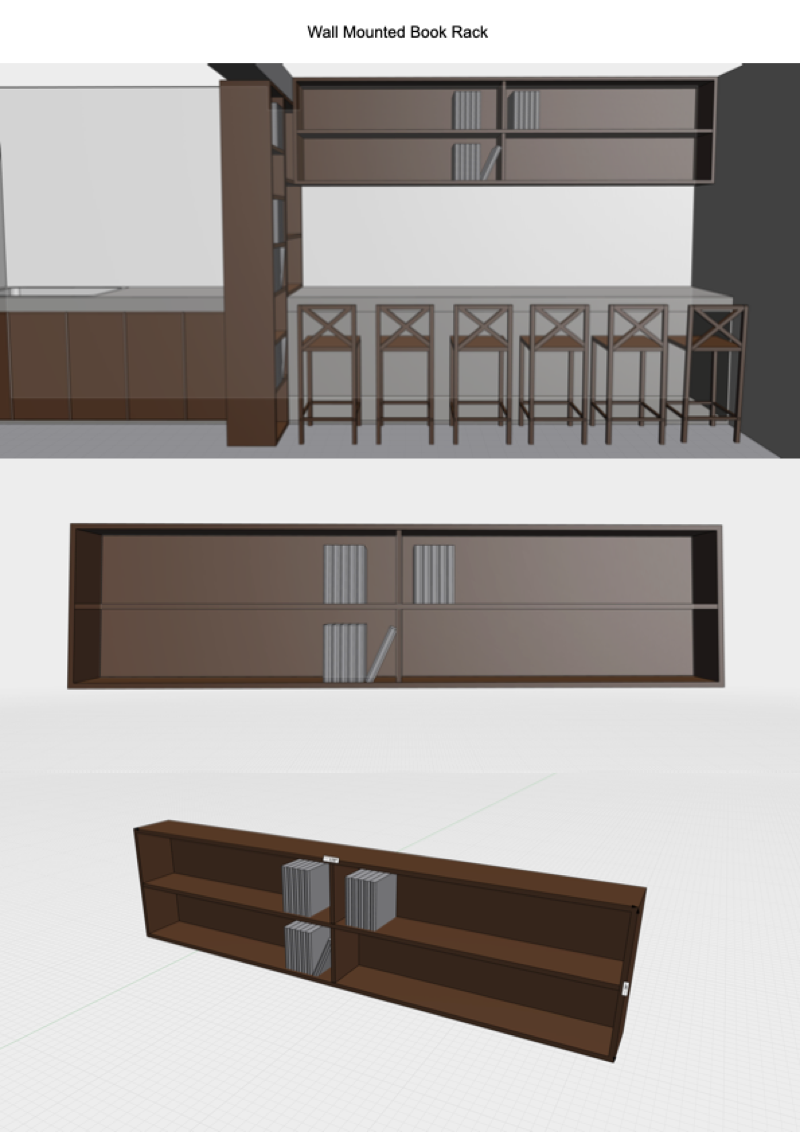 Wall Mounted Book Rack