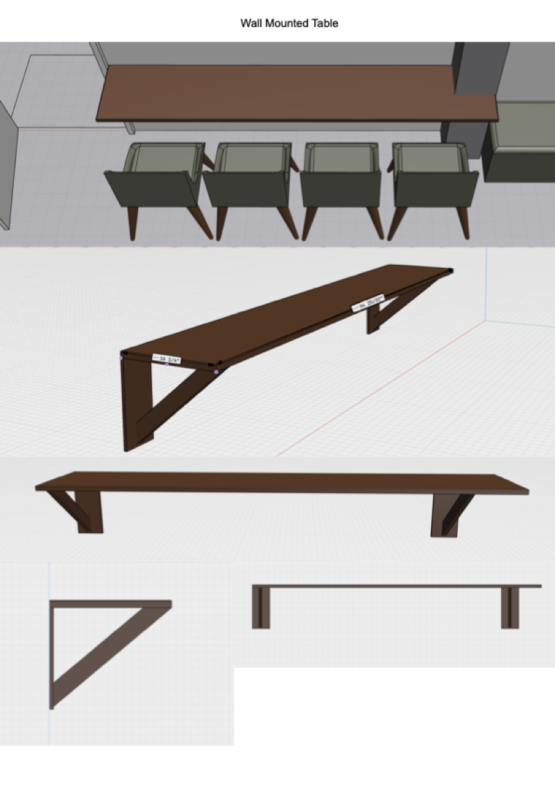 Wall Mounted Table